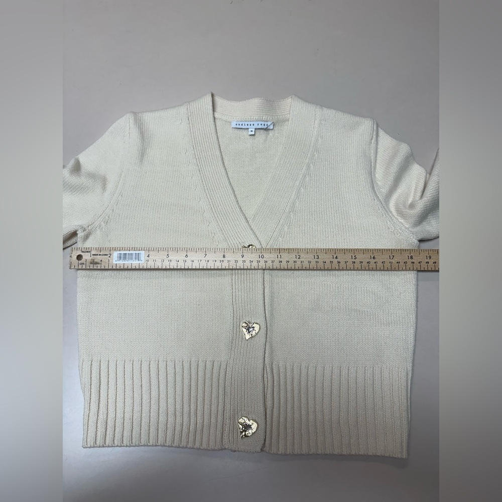 Endless Rose Cream Cardigan with Gold Buttons - Picture 8 of 14